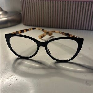 Prada Black Cat-Eye Glass Frames with case